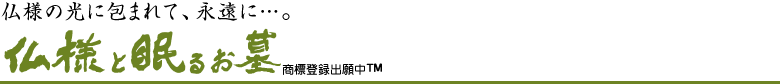 仏様の光に包まれて、永遠に…。仏様と眠るお墓&reg;